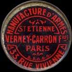 Timbre-monnaie Verney-Carron - 25 centimes bleu sur fond orangé - avers