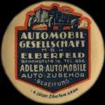 Timbre-monnaie Adler Automobile à Elberfeld - 10 pfennig olive sur fond rose - avers