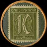 Timbre-monnaie Adler Drogerie - 10 pfennig olive sur fond vert - revers
