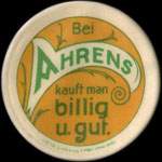 Timbre-monnaie Ahrens - Bei Ahrens kauft man billig u.gut. - 30 pfennig vert sur fond vert - avers