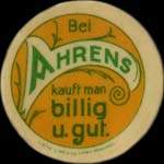 Timbre-monnaie Ahrens - Bei Ahrens kauft man billig u.gut. - 40 pfennig orange sur fond vert - avers