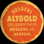 Timbre-monnaie Altgold � Krefeld - 5 pfennig lie-de-vin sur fond vert - avers
