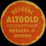 Timbre-monnaie Altgold � Krefeld - 10 pfennig olive sur fond rose - avers