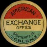 Timbre-monnaie American Exchange Office � Coblenz - 5 pfennig brun sur fond vert - avers