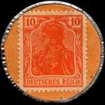 Timbre-monnaie Ankerlin - 10 pfennig orange sur fond jaune-orangé - revers
