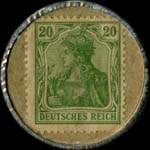 Timbre-monnaie Ankerlin - 20 pfennig vert sur fond vert - revers