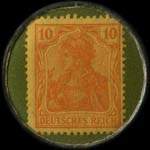 Timbre-monnaie Arbeits Kraft - 10 pfennig orange sur fond vert - revers