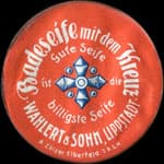 Timbre-monnaie Badeseife mit dem Kreuz - Wahlert & Sohn - Lippstadt - 30 pfennig vert sur fond&nbsp;rose - avers