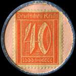Timbre-monnaie Barmer-Ersatzkasse - Type Die krankenkasse der deutschen angestellten - 40 pfennig orange sur fond rose - revers