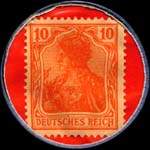 Timbre-monnaie Barmer-Ersatzkasse - Type Mit Flammenschrift... - 10 pfennig orange sur fond rouge - revers