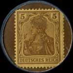 Timbre-monnaie Barmer-Ersatzkasse - Type Führend... - 5 pfennig brun sur fond brun - revers