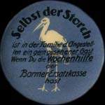 Timbre-monnaie Barmer-Ersatzkasse - Type Selbst der Storch... - 10 pfennig olive sur fond vert - avers