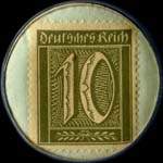 Timbre-monnaie Barmer-Ersatzkasse - Type Selbst der Storch... - 10 pfennig olive sur fond vert - revers