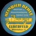 Timbre-monnaie Heinrich Behle � Elberfeld - 10 pfennig olive sur fond vert - avers