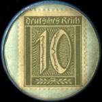 Timbre-monnaie Heinrich Behle à Elberfeld - 10 pfennig olive sur fond vert - revers
