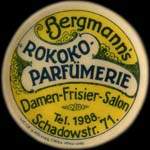 Timbre-monnaie Bergmann's Rokoko Parf�merie - 30 pfennig vert sur fond rouge - avers