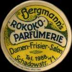 Timbre-monnaie Bergmann's Rokoko Parfümerie - 40 pfennig orange sur fond rouge - avers