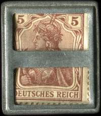 Timbre-monnaie Kaufhaus S. Blumenthal & Co � Wiesbaden avec fond vert - Allemagne - briefmarkenkapselgeld - revers
