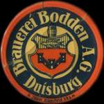 Timbre-monnaie Brauerei Bodden à Duisburg - 10 pfennig olive sur fond jaune - avers