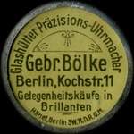 Timbre-monnaie Gebr.Bölke type 2 - 5 pfennig brun sur fond vert - avers