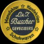 Timbre-monnaie L.&J.Buscher � Gevelsberg - 25 pfennig marron sur fond gris - avers