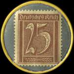 Timbre-monnaie L.&J.Buscher à Gevelsberg - 25 pfennig marron sur fond gris - revers