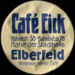 Timbre-monnaie Café Eick à Elberfeld type 1 - 10 pfennig olive sur fond vert - avers