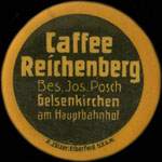Timbre-monnaie Caffee Reichenberg à Gelsenkirchen - 5 pfennig brun sur fond vert - avers