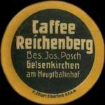 Timbre-monnaie Caffee Reichenberg à Gelsenkirchen - 10 pfennig olive sur fond brun - avers