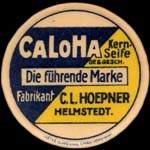 Timbre-monnaie Caloha à Helmstedt - 5 pfennig lie-de-vin sur fond rouge - avers