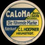Timbre-monnaie Caloha à Helmstedt - 30 pfennig vert sur fond rouge - avers