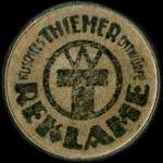 Timbre-monnaie Thiemer Reklame - Allemagne - Strassenbahn-Dresden