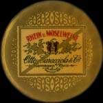 Timbre-monnaie Otto Caracciola & Co � Remagen a/Rhein - 20 pfennig vert sur fond jaune - avers