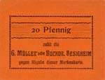 Timbre-monnaie G.M�ller � Besigheim - Allemagne - Briefmarkengeld