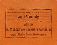 Timbre-monnaie G.M�ller � Besigheim - Allemagne - Briefmarkengeld