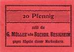 Timbre-monnaie G.M�ller � Besigheim - Allemagne - Briefmarkengeld