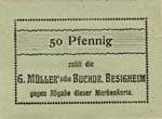 Timbre-monnaie G.M�ller � Besigheim - Allemagne - Briefmarkengeld