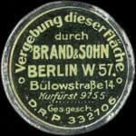 Timbre-monnaie 5 pfennig Brand & Sohn � Berlin - Allemagne - face