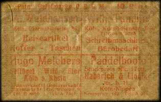 Timbre-monnaie Hochbach & Schmitz - Allemagne - Briefmarkengeld