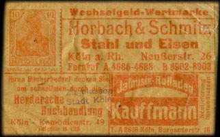 Timbre-monnaie Hochbach & Schmitz - Allemagne - Briefmarkengeld