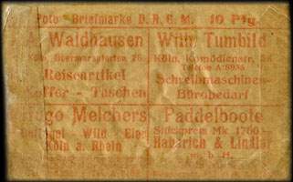 Timbre-monnaie Hochbach & Schmitz - Allemagne - Briefmarkengeld