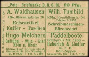 Timbre-monnaie Hochbach & Schmitz - Allemagne - Briefmarkengeld