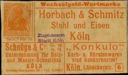 Timbre-monnaie Hochbach & Schmitz - Allemagne - Briefmarkengeld