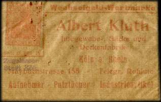 Timbre-monnaie Albert Kluth - Allemagne - Briefmarkengeld