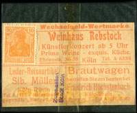 Timbre-monnaie 10 pfennig Weinhaus Rebstock - Köln am Rhein - Allemagne - face