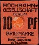 Timbre-monnaie Hochbahn - Berlin - Allemagne - Briefmarkengeld