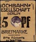 Timbre-monnaie Hochbahn - Berlin - Allemagne - Briefmarkengeld