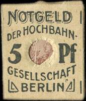 Timbre-monnaie Hochbahn - Berlin - Allemagne - Briefmarkengeld