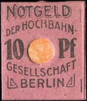 Timbre-monnaie Hochbahn - Berlin - Allemagne - Briefmarkengeld