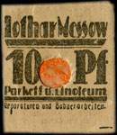 Timbre-monnaie Lothar Messow à Berlin - 10 pfennig orange sous carton - fermé - dos